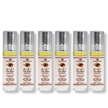 Al Rehab Choco Musk Marshmallow 6ml Roll-On Perfume Oil (6-Pack) | Alcohol-Free, Sweet & Fluffy Marshmallow Fragrance